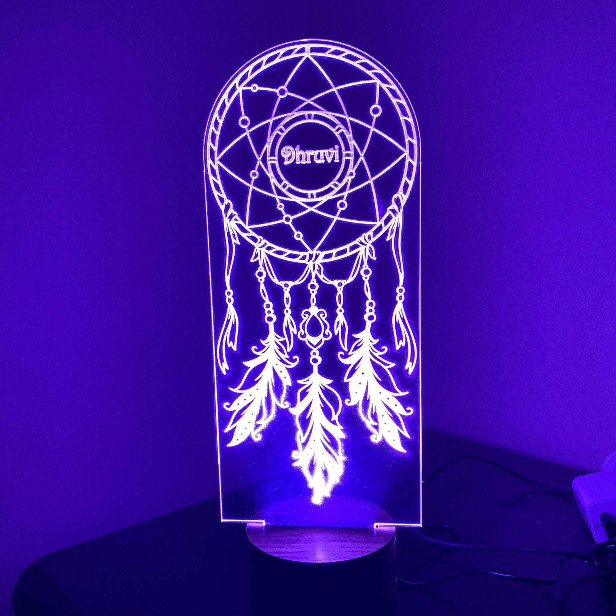 Personalised DreamCatcher Led Night Light KnK krafts