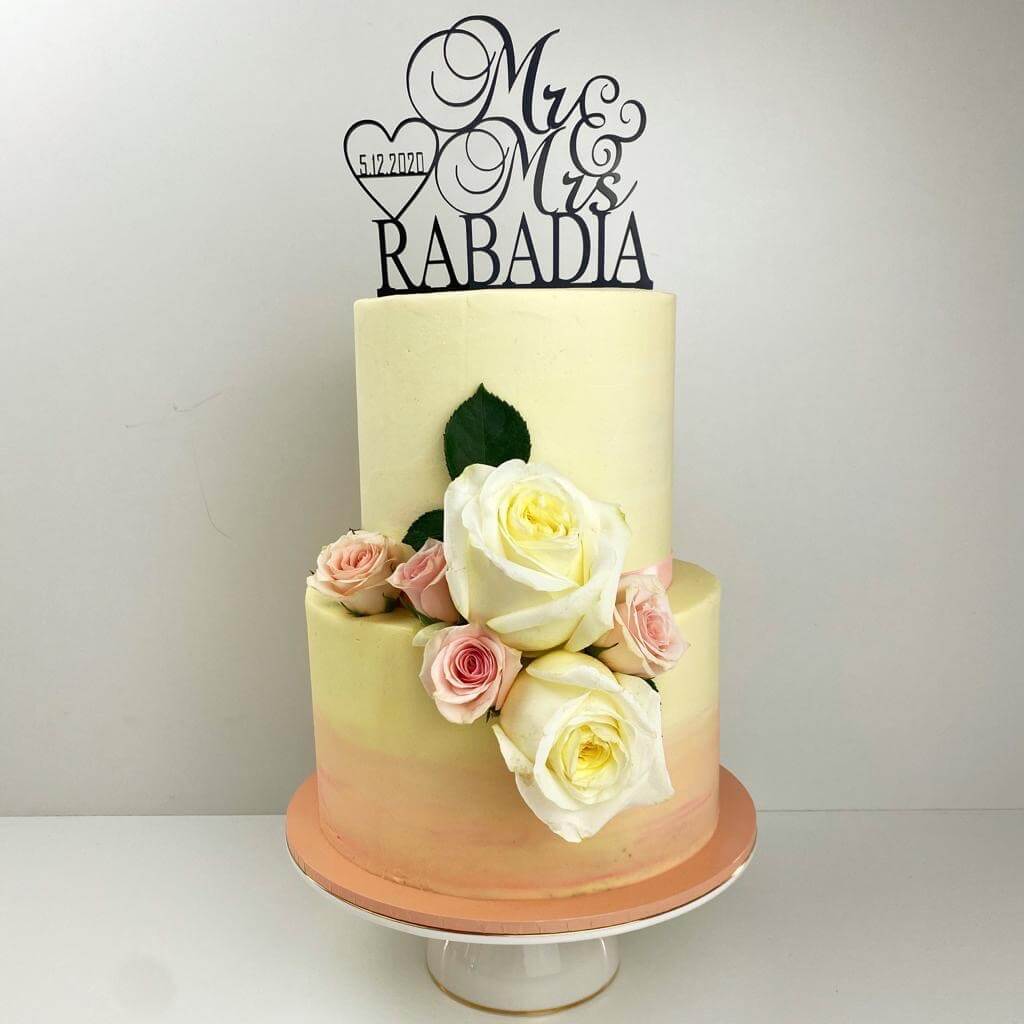 Personalized Mr & Mrs Cake Topper Fishing Wedding Cake Topper
