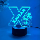 Personalised Monogram Mickey Led Night Light