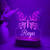 Personalised Butterfly Led Light