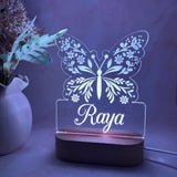 Personalised Butterfly Led Light