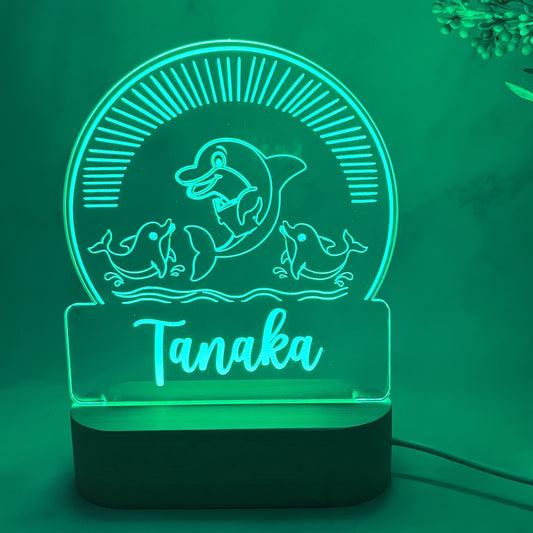 Personalised Dolphin LED Night Light