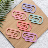 Weekly Acrylic Paper Clips - Set of 6