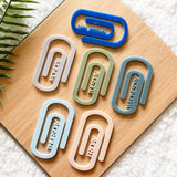 Weekly Acrylic Paper Clips - Set of 6