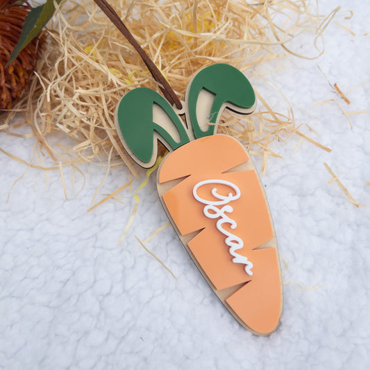 Personalised Carrot Easter Tag