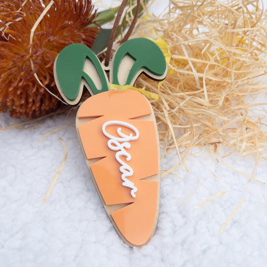 Personalised Carrot Easter Tag