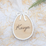 Personalised Scalloped Easter Ornament