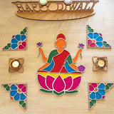 Lakshmi Rangoli Template - KnK krafts