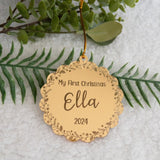 Personalised Engraved Floral Ornament - KnK krafts