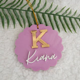 Personalised Floral Christmas Ornament - KnK krafts