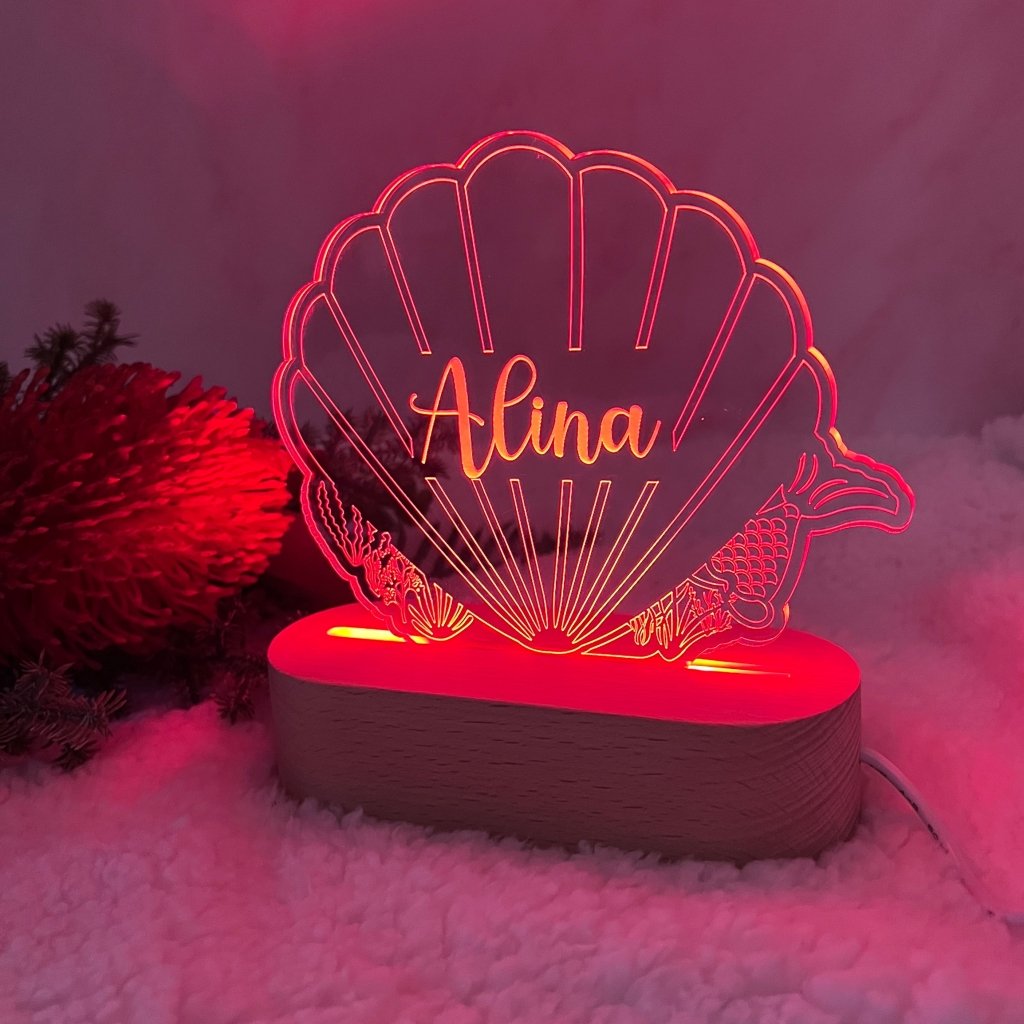 Personalised Shell Led Light - KnK krafts