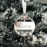 Personalised Snowflake Sphere Christmas Ornaments - KnK krafts