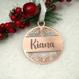 Personalised Snowflake Sphere Christmas Ornaments - KnK krafts