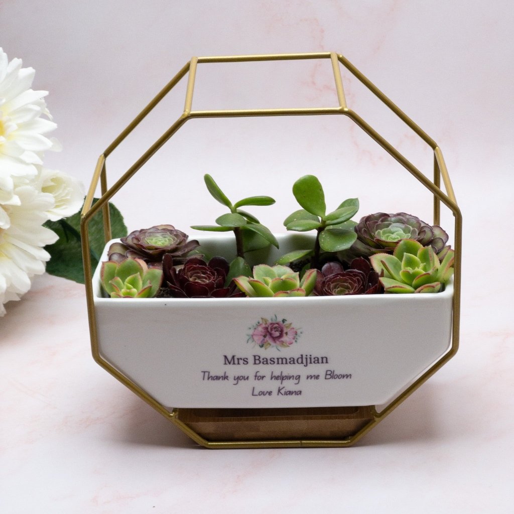 Personalised Teachers Planter Pot with Stand - KnK krafts