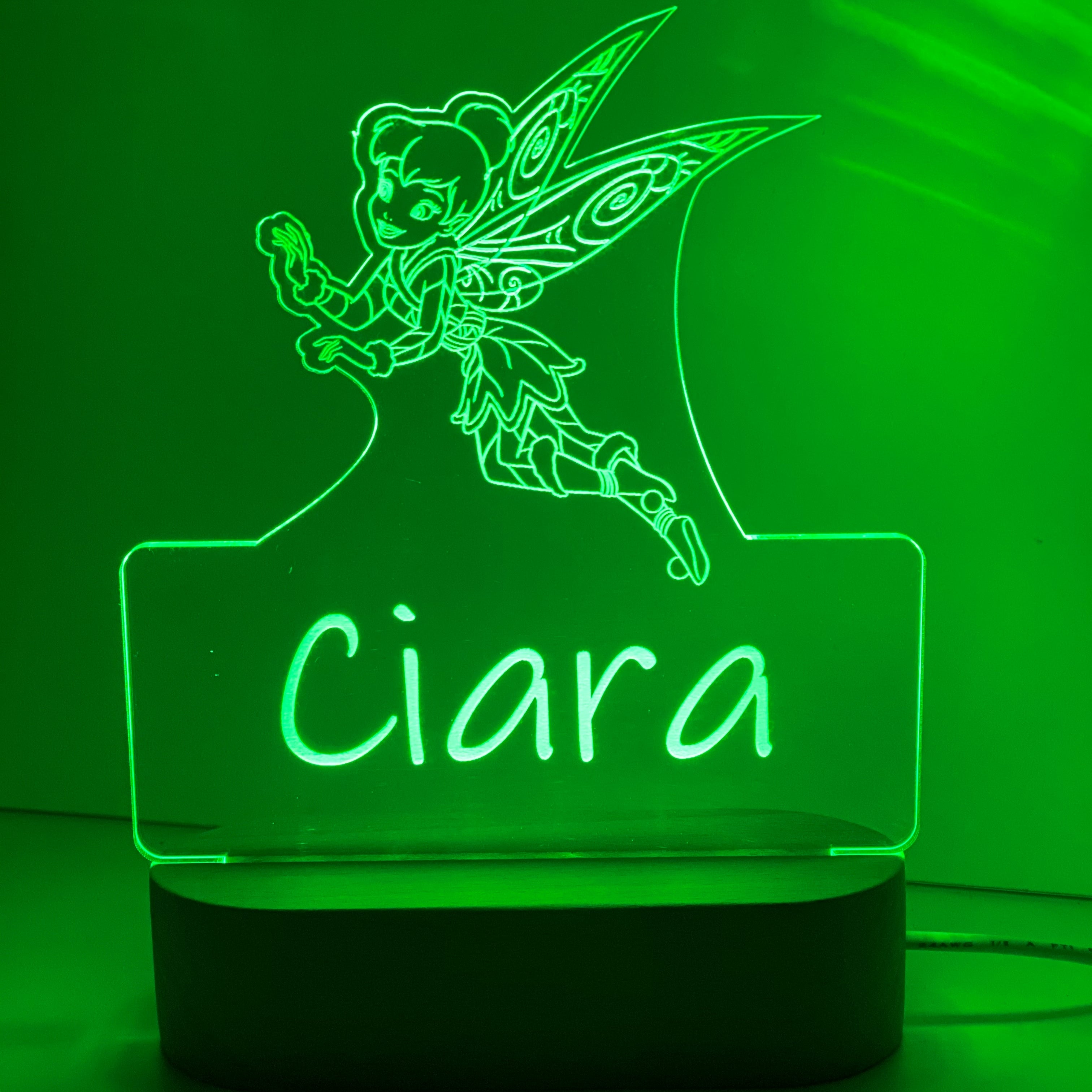 Personalised Tinkerbell Led Night Lamp - KnK krafts