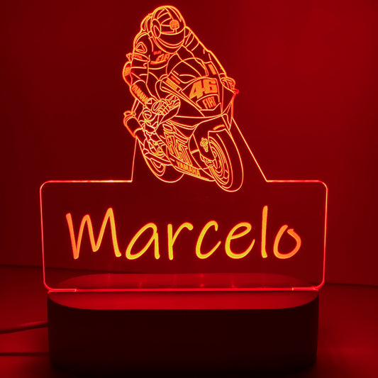 Personalised Motorcycle Led Night Lamp - KnK krafts