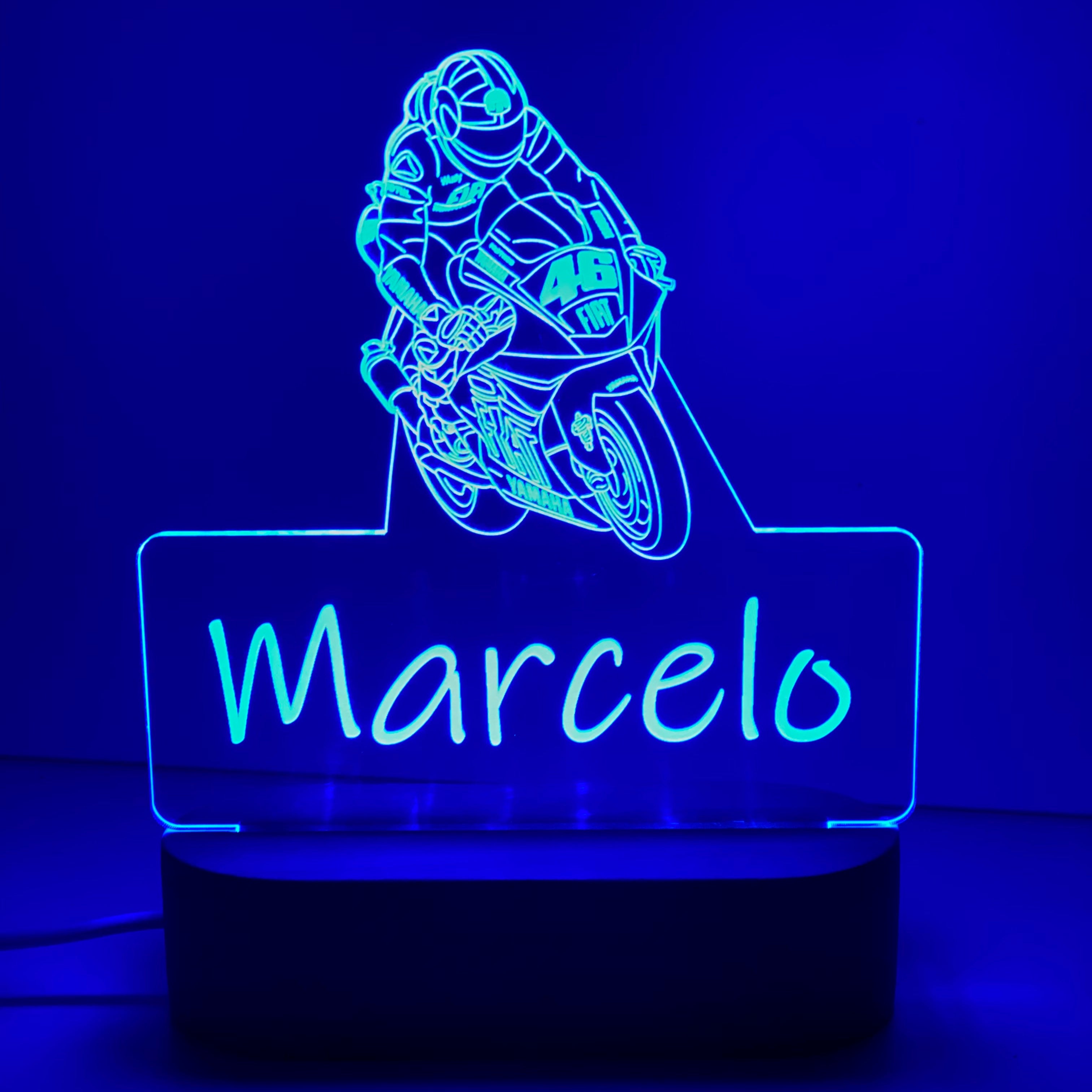 Personalised Motorcycle Led Night Lamp - KnK krafts