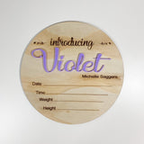 Personalised Baby Introduction Plaque - KnK krafts