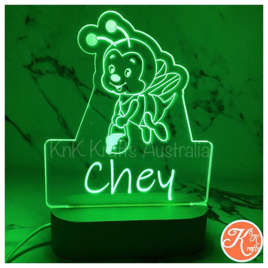 Personalised Bee Led Night Light - KnK krafts