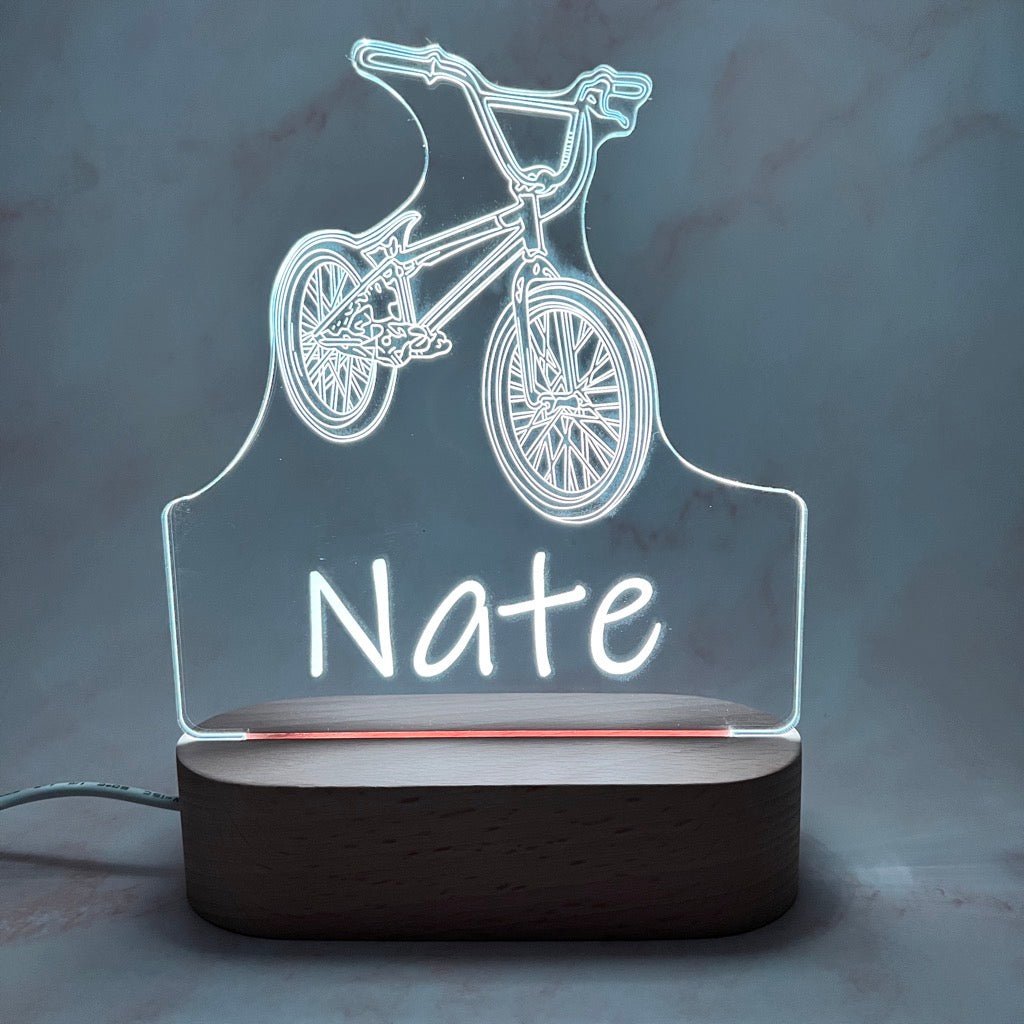 Personalised Bicycle Led Night Light - KnK krafts