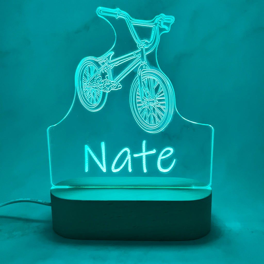 Personalised Bicycle Led Night Light - KnK krafts