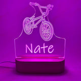 Personalised Bicycle Led Night Light - KnK krafts