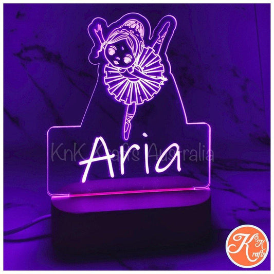 Personalised Dancing Ballerina Led Night Light - KnK krafts