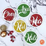 Personalised Glitter baubles - KnK krafts