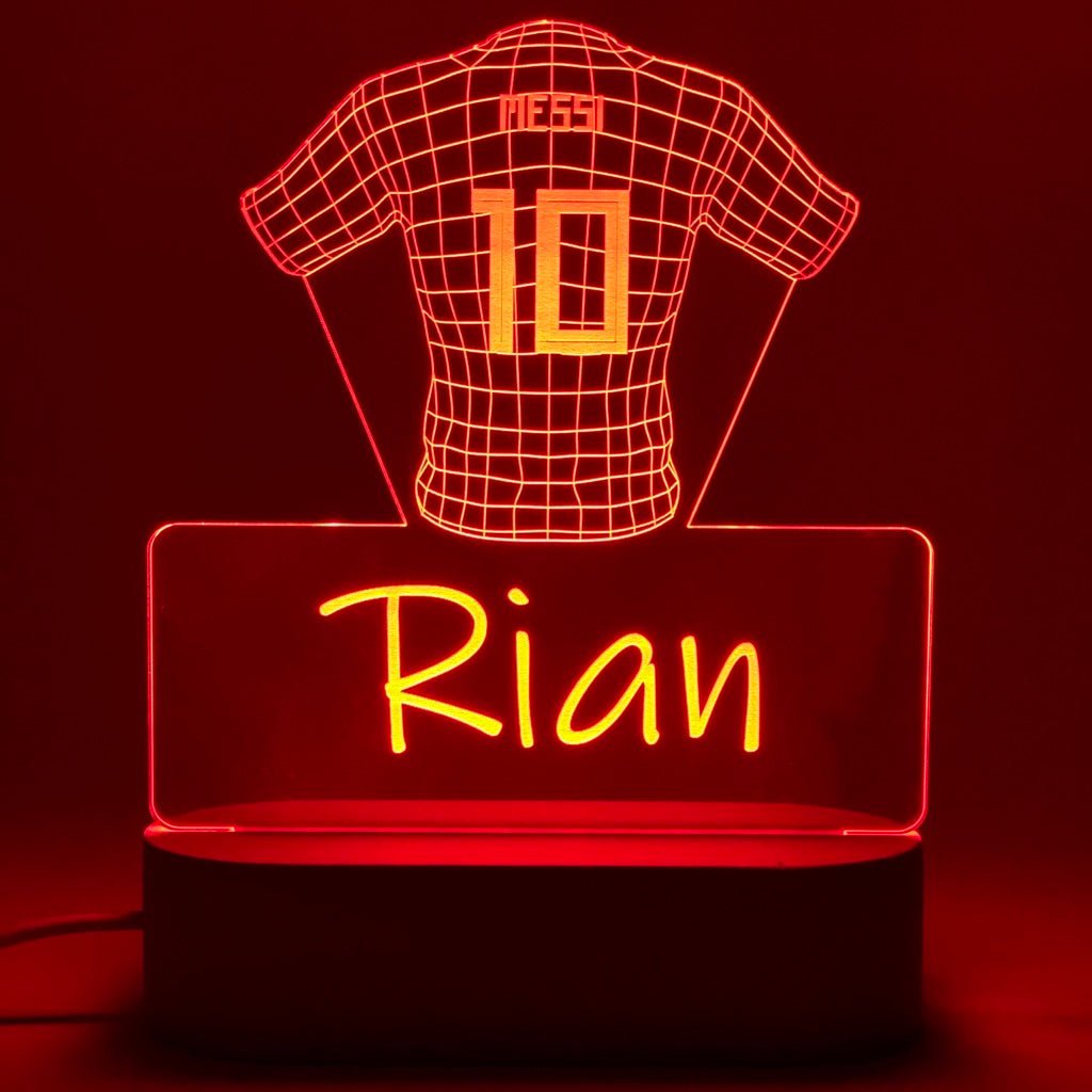 Personalised Jersey Led Night Lamp - KnK krafts