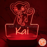 Personalised Lion cub Led Night Light - KnK krafts