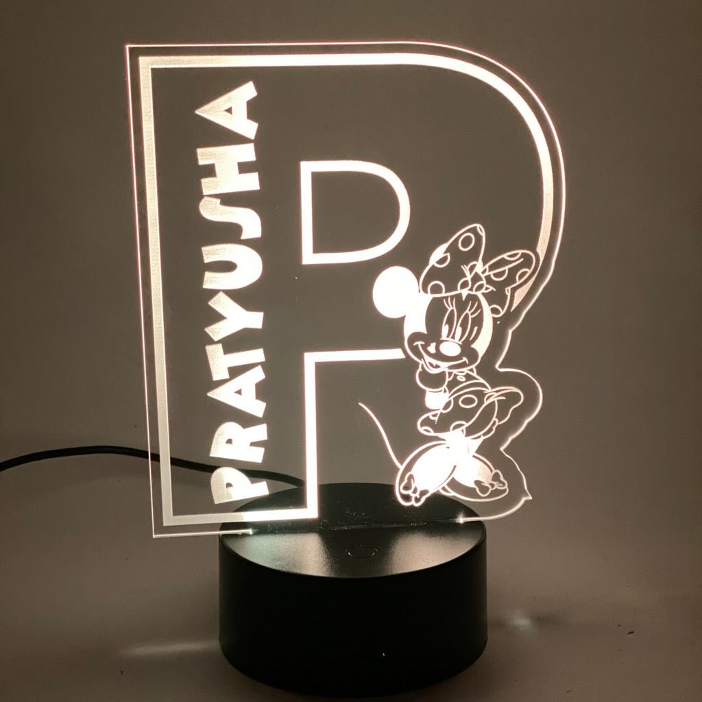 Personalised Monogram Led Night Light - KnK krafts