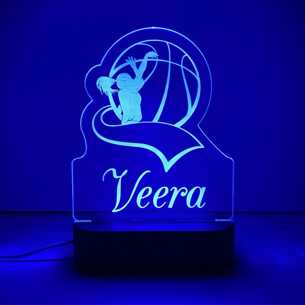 Personalised Netball Led Night Lamp - KnK krafts