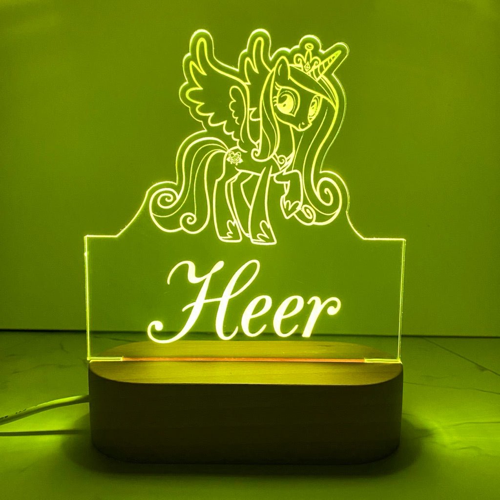 Personalised Pony Led Night Lamp - KnK krafts