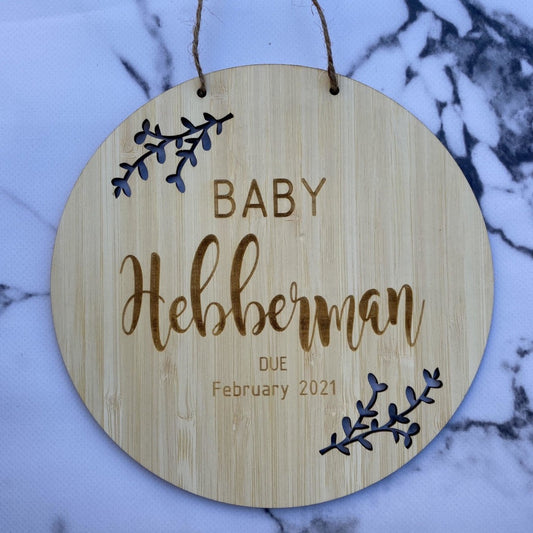 Personalised Pregnancy Announcement plaque - KnK krafts